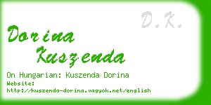 dorina kuszenda business card